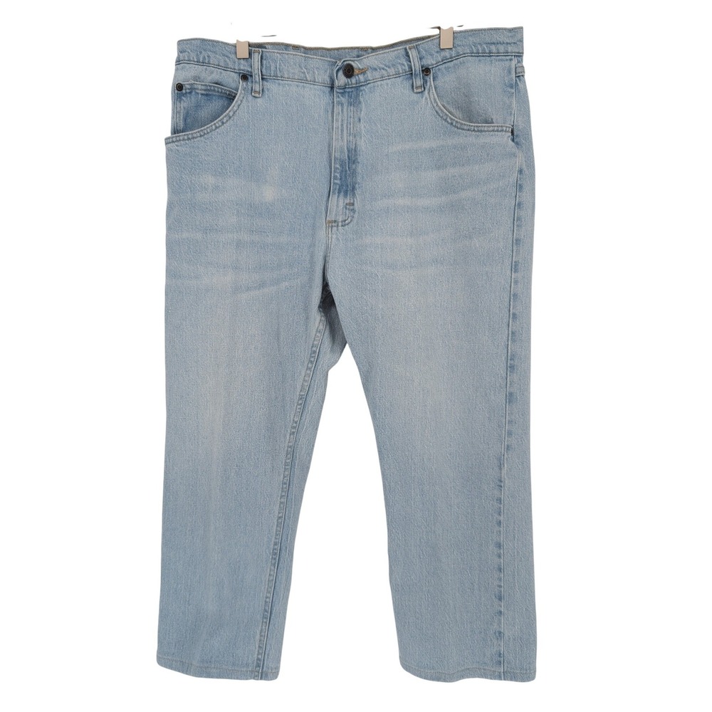 Wrangler Jeans Mens 38x30 Light Wash Blue Stretch Straight Leg‎ Denim 1096FXVBI